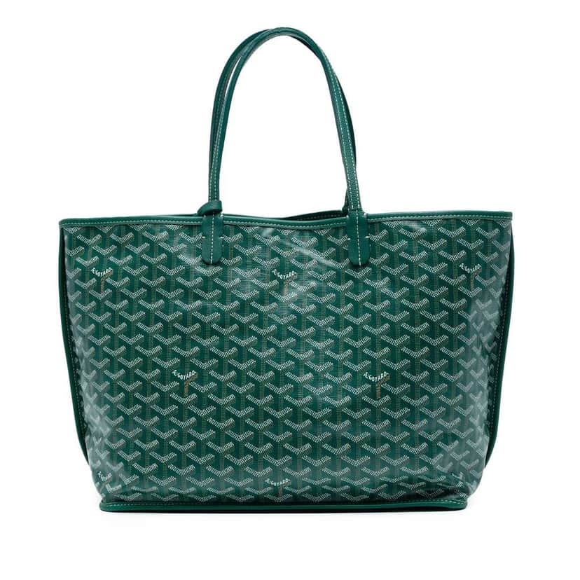 Goyard Goyardine Reversible Anjou PM Green Canvas Good condition - Front View