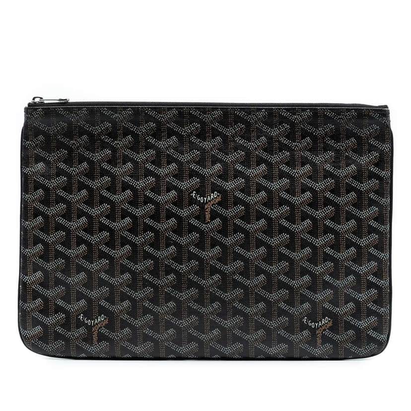 Goyard Goyardine Senat MM Black Canvas Good condition - Front View