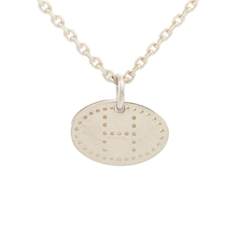 Hermès Sterling Silver Evelyne Eclipse Pendant Necklace Silver Silver Good condition - Front View