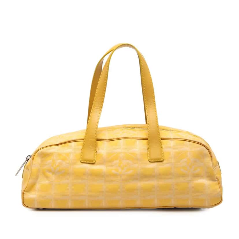 Chanel New Travel Line Nylon Handbag Yellow Good condition - Front View