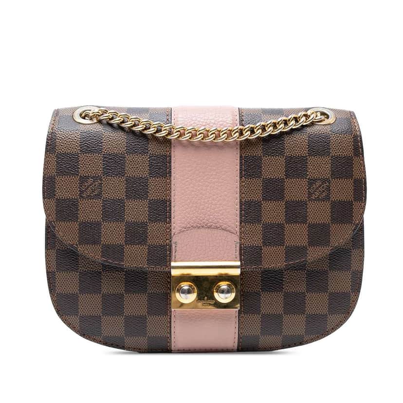 Louis Vuitton Damier Ebene Cuir Taurillon Wight Brown Very good condition - Front View