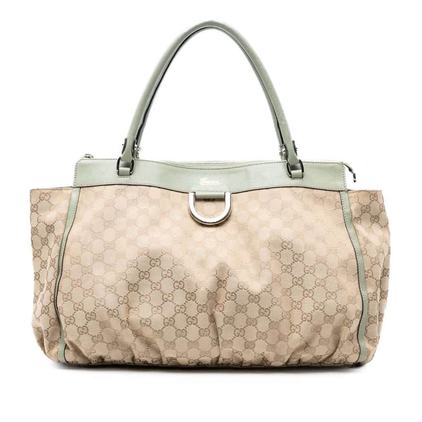 Gucci GG Canvas Abbey D Ring Tote Brown Canvas Good condition - Front View
