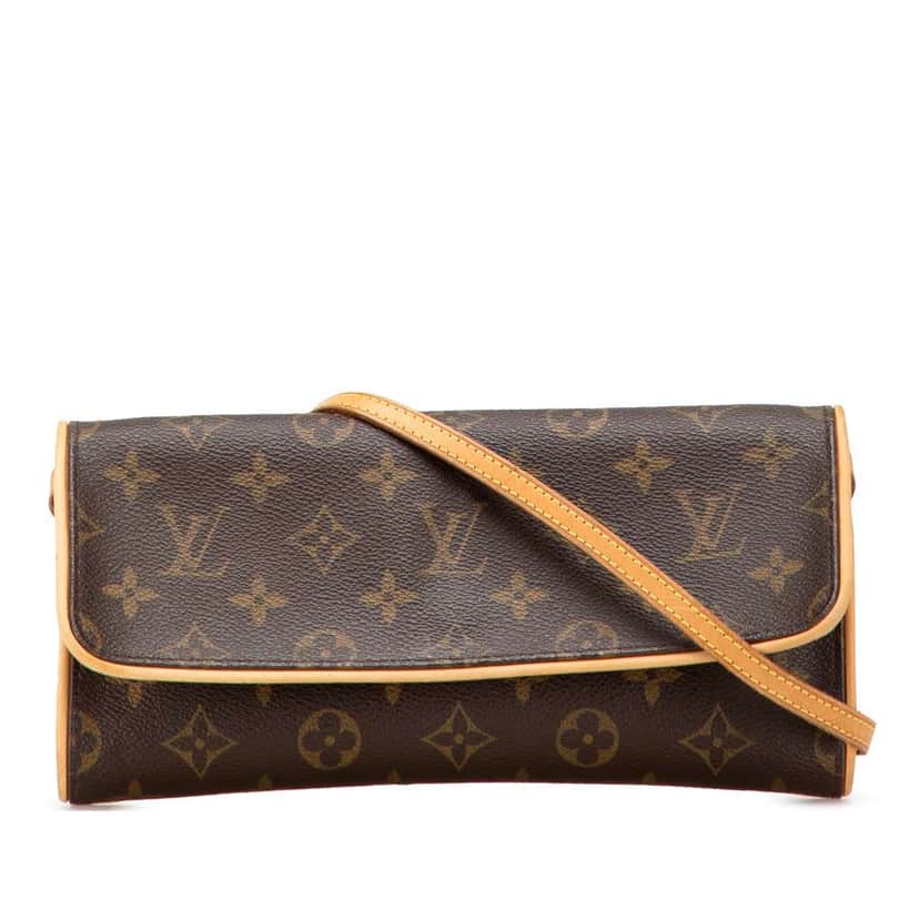 Louis Vuitton Monogram Pochette Twin GM Brown Canvas Very good condition - Front View