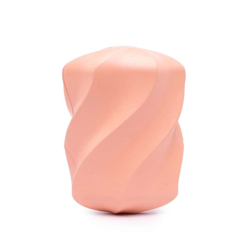 Bottega Veneta Calfskin The Whirl Clutch Pink Leather Good condition - Front View