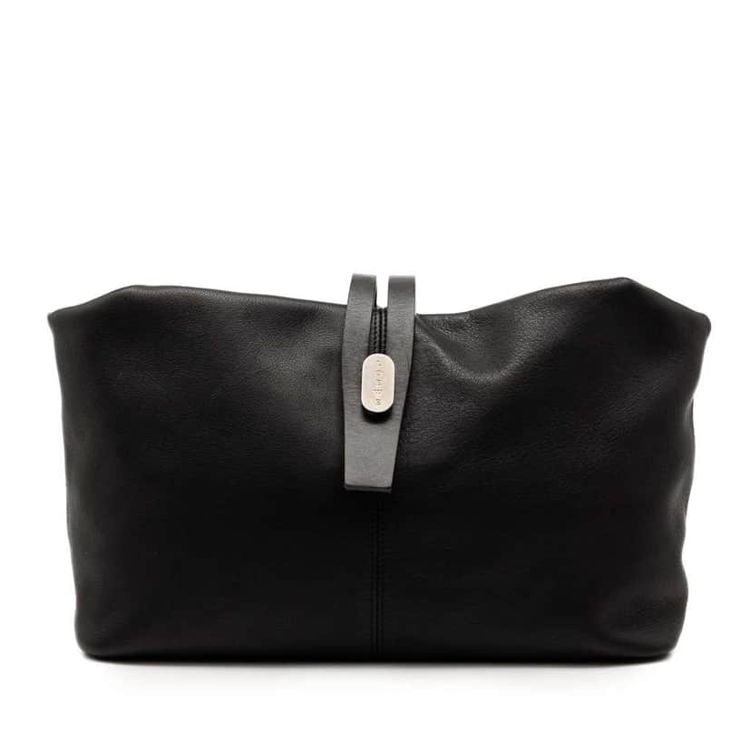Loewe Nappa Clutch Black Leather Good condition - Front View