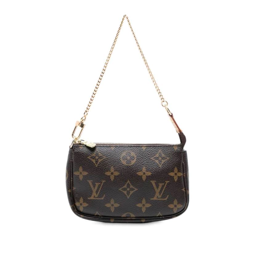 Louis Vuitton Monogram Mini Pochette Accessoires Brown Very good condition - Front View