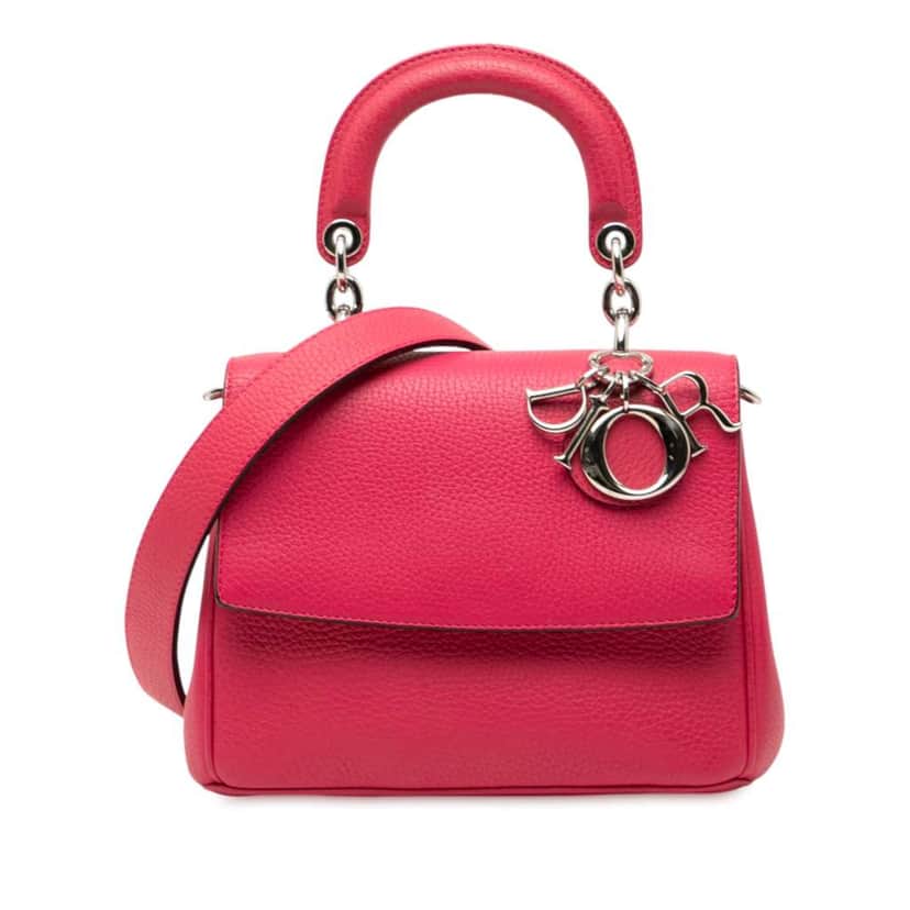 Dior Mini Leather Be Dior Flap Pink Leather Good condition - Front View