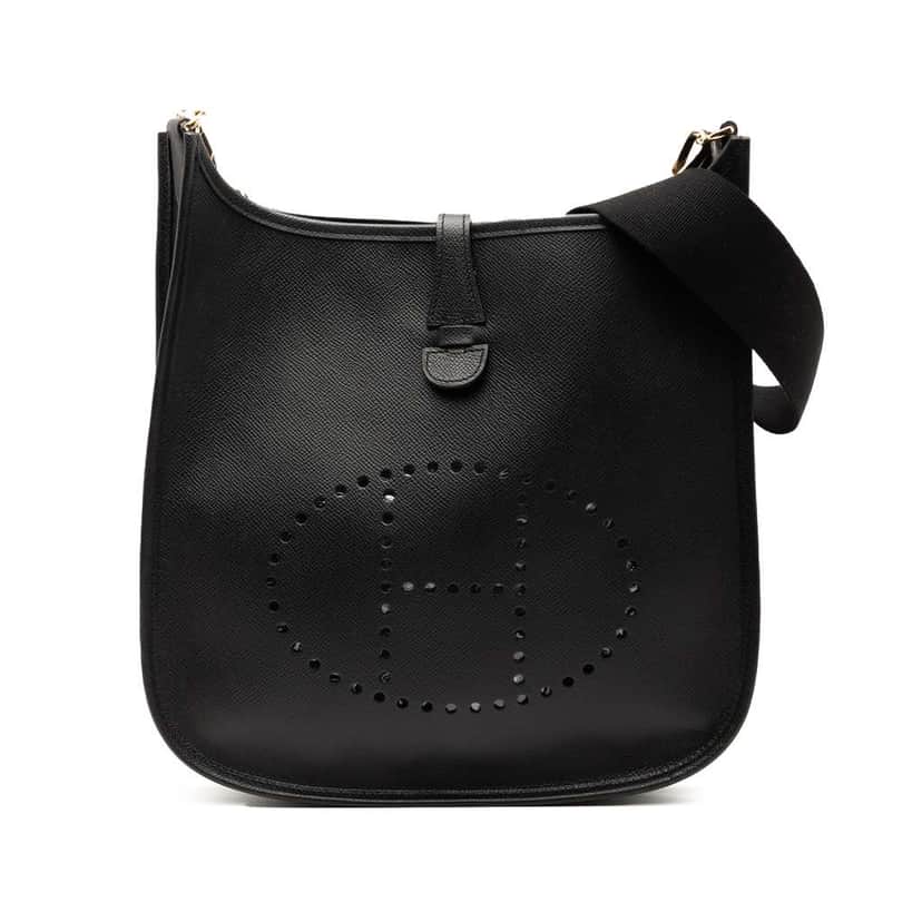 Hermès Epsom Evelyne II 29 Black Leather Good condition - Front View