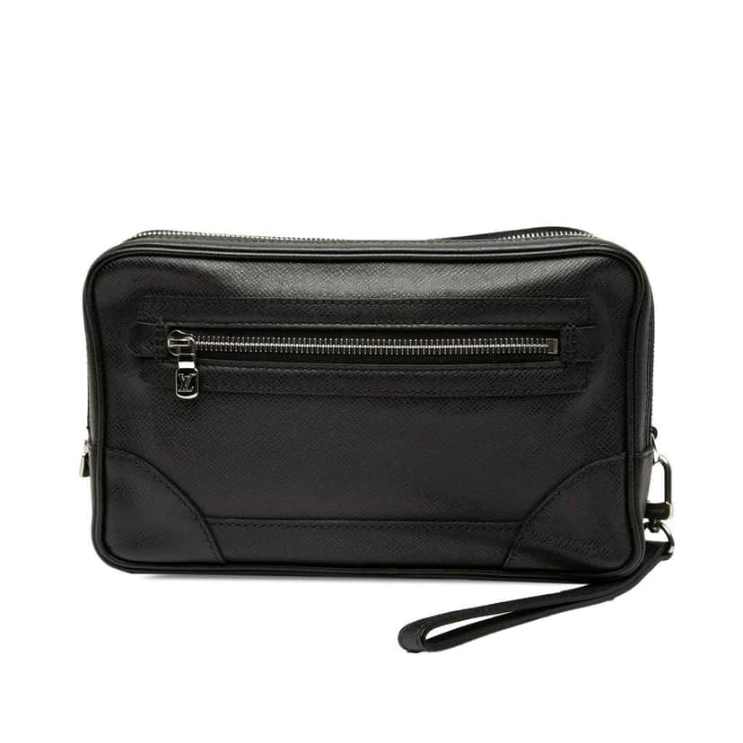Louis Vuitton Taiga Neo Pavel Black Leather Good condition - Front View