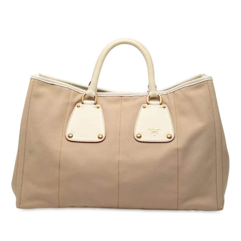 Prada Canvas Canapa Tote Brown Canvas Good condition - Front View