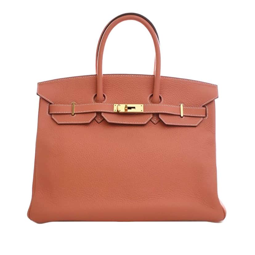 Hermès Togo Birkin Retourne 35 Orange Leather Good condition - Front View