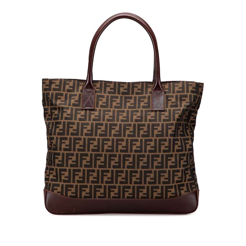 Fendi Large Zucca Canvas Tote Brown Canvas Good condition - Front View