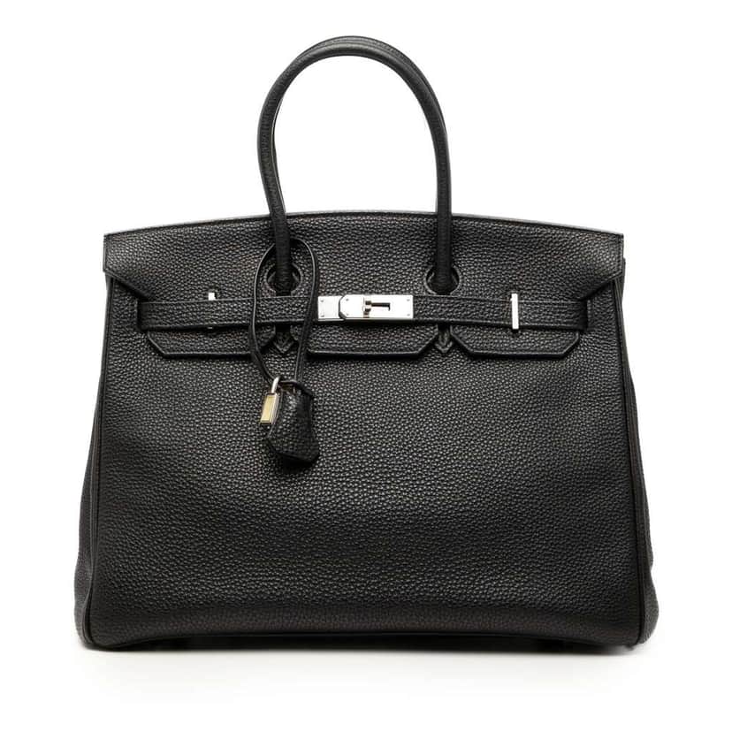 Hermès Togo Birkin Retourne 35 Black Leather Good condition - Front View