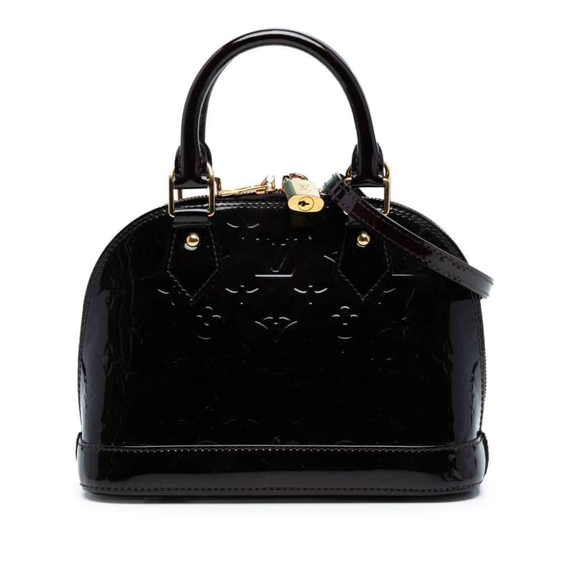Louis Vuitton Monogram Vernis Alma BB Black Leather Good condition - Front View