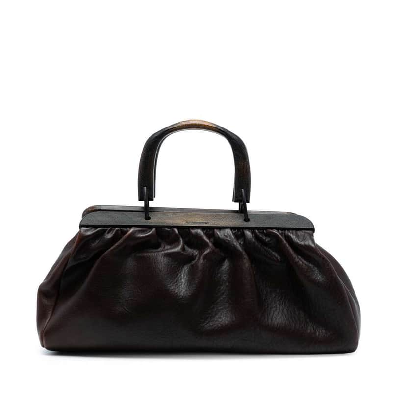 Gucci Leather Handbag Brown Leather Good condition - Front View