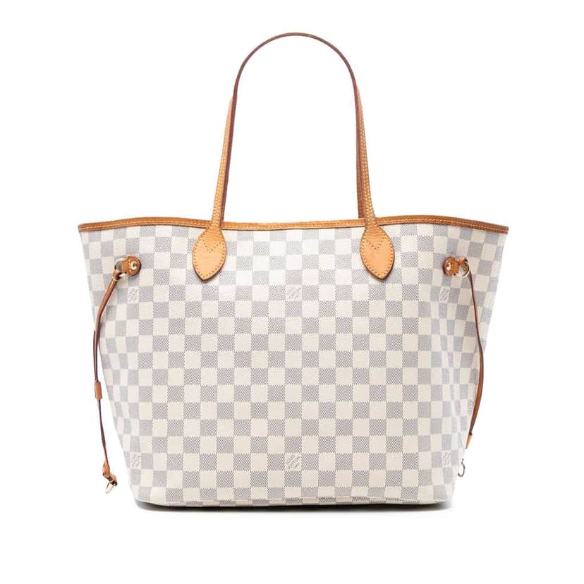 Louis Vuitton Damier Azur Neverfull MM White Good condition - Front View
