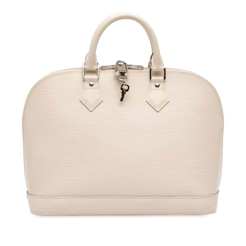 Louis Vuitton Epi Alma PM White Leather Good condition - Front View