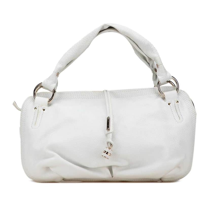 Celine Calfskin Bittersweet Hobo White Leather Good condition - Front View
