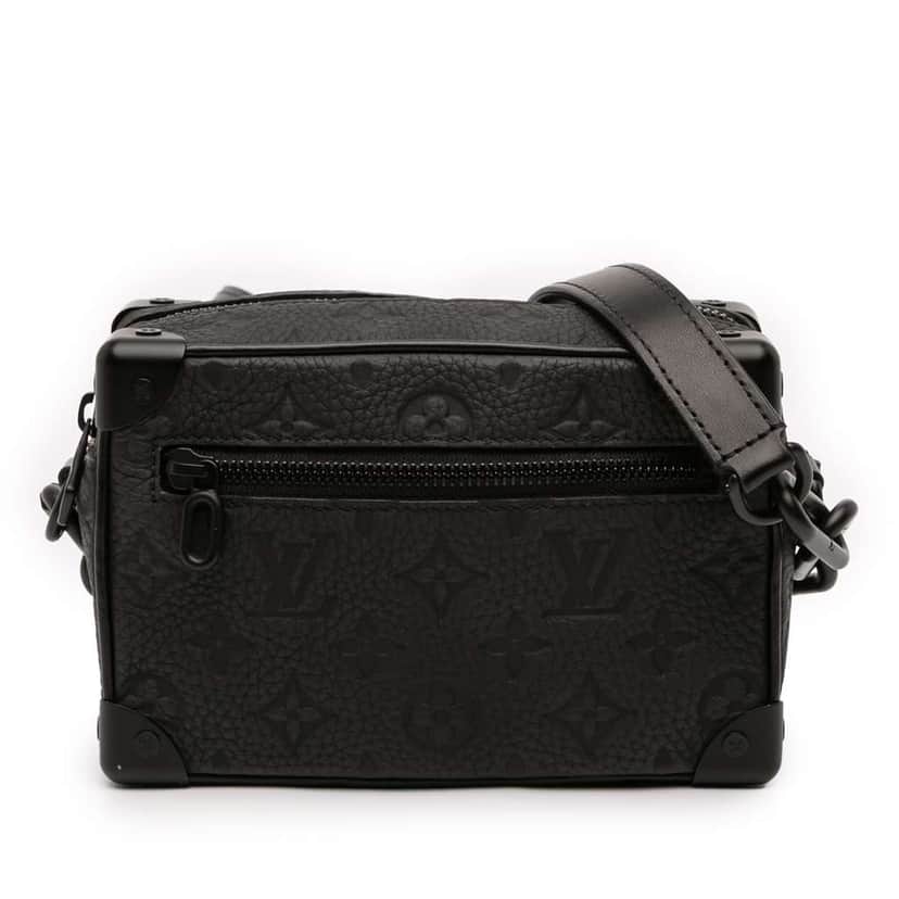 Louis Vuitton Monogram Taurillon Mini Soft Trunk Black Leather Good condition - Front View
