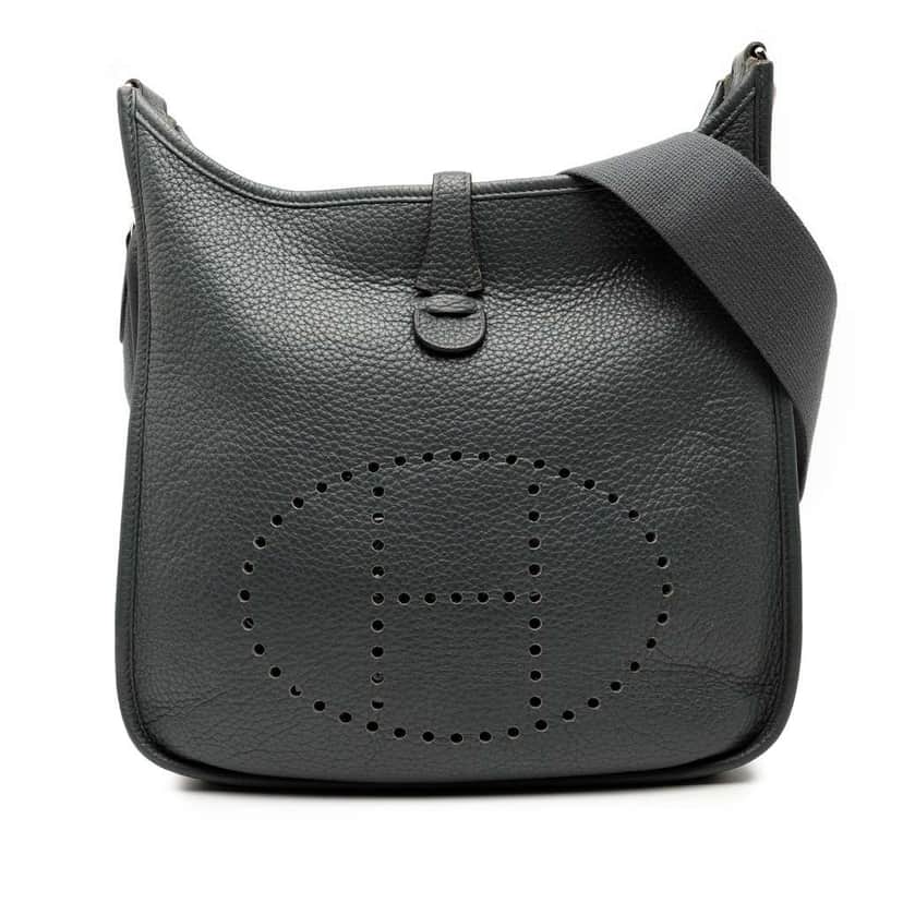 Hermès Clemence Evelyne III 29 Green Leather Good condition - Front View