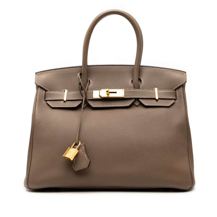Hermès Togo Birkin Retourne 30 Brown Leather Good condition - Front View
