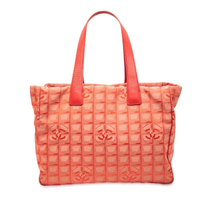 Chanel New Travel Line Nylon Tote Orange Good condition - Front View