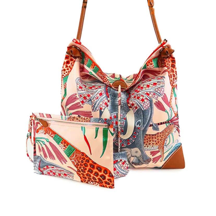 Hermès Silk La Marche Du Zambeze Silky City 33 Pink Silk Good condition - Front View