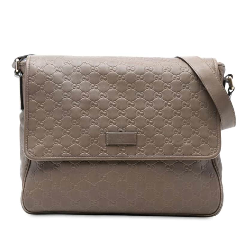Gucci Guccissima Crossbody Brown Leather Good condition - Front View