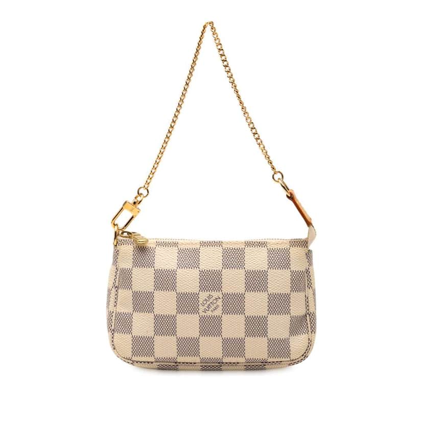 Louis Vuitton Damier Azur Mini Pochette Accessoires White Good condition - Front View