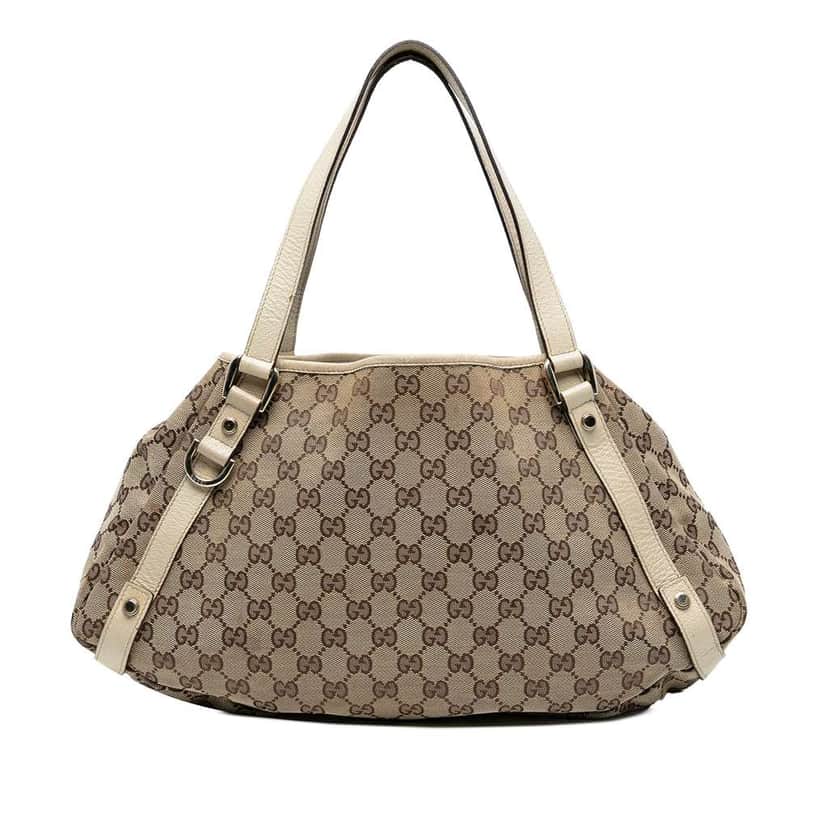 Gucci GG Canvas Abbey D Ring Tote Brown Canvas Good condition - Front View