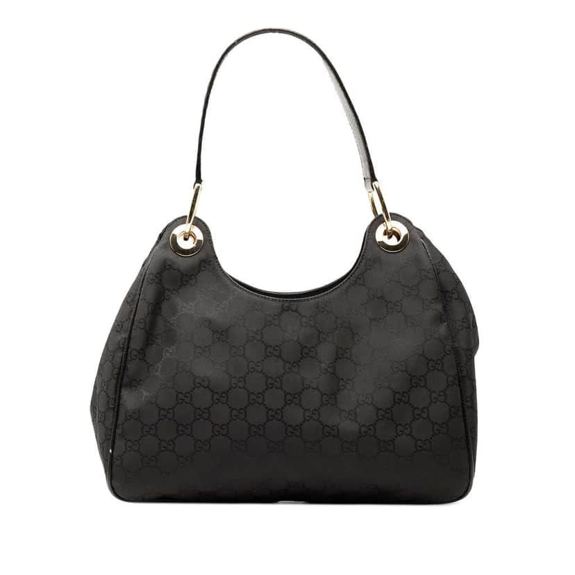 Gucci GG Nylon Colbert Shoulder Bag Black Good condition - Front View