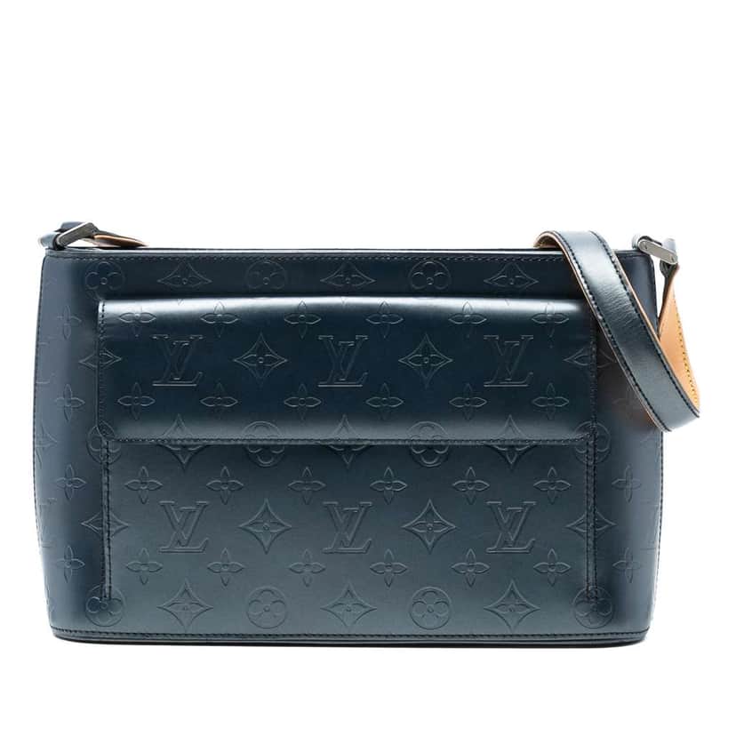 Louis Vuitton Monogram Mat Alston Grey Leather Fair condition - Front View