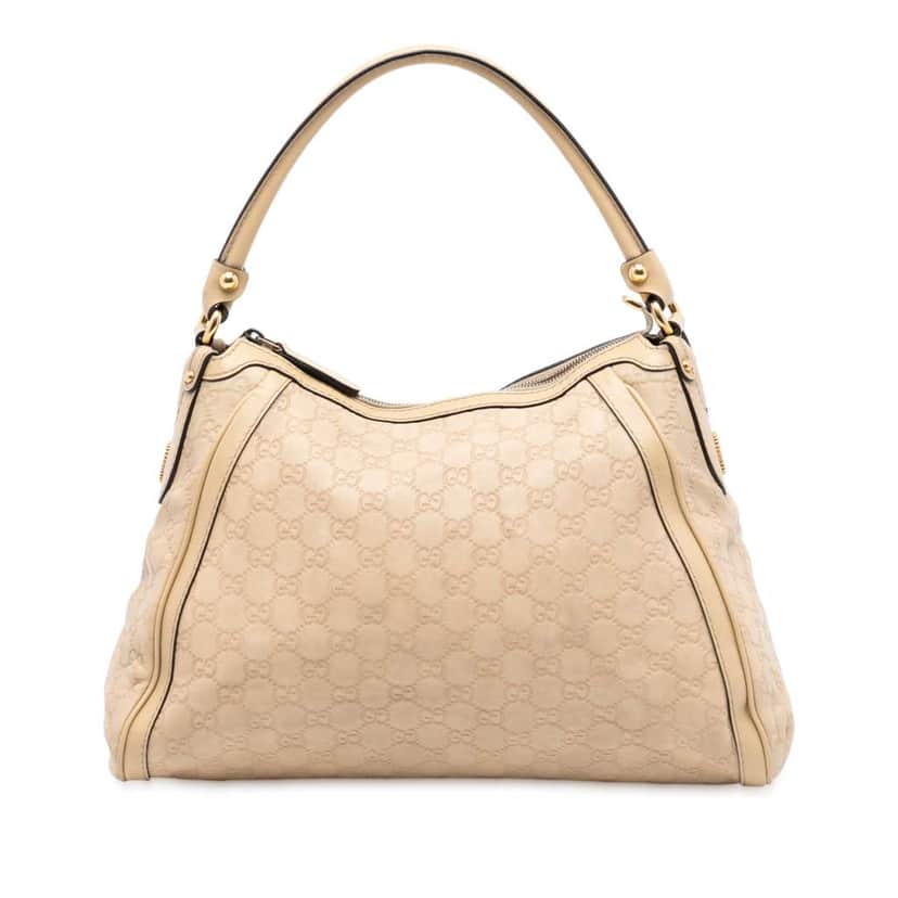 Gucci Guccissima Scarlett Shoulder Bag Brown Leather Very good condition - Front View