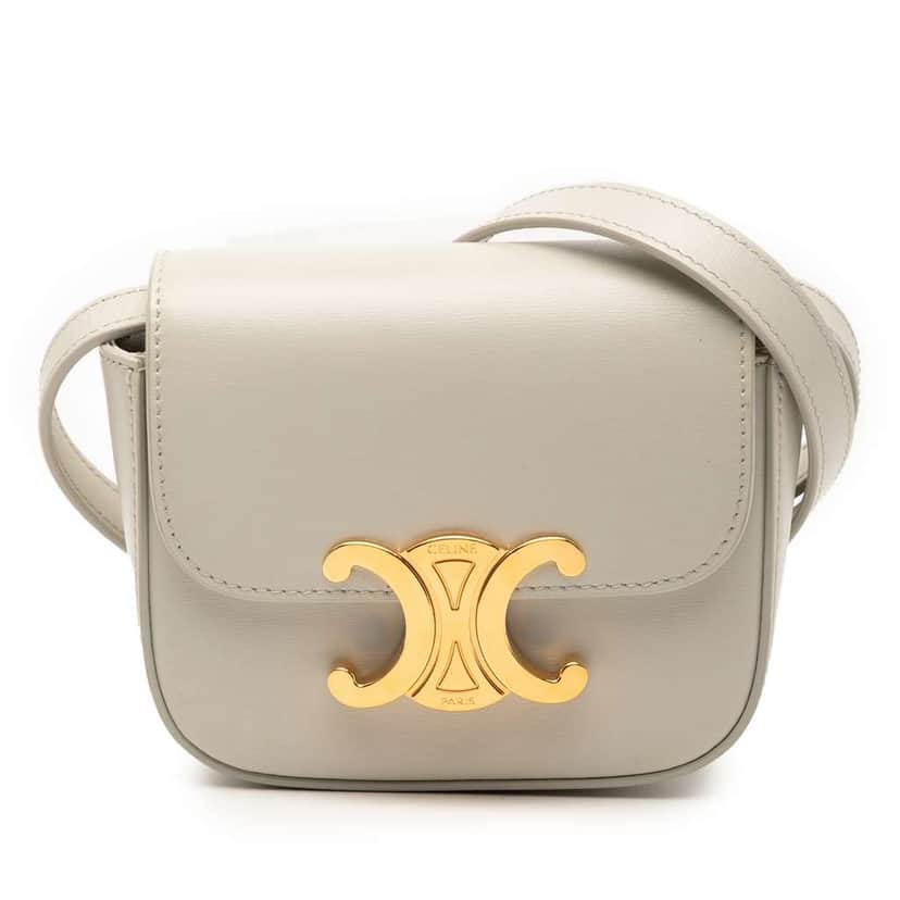 Celine Mini Calfskin Claude Crossbody Brown Leather Good condition - Front View