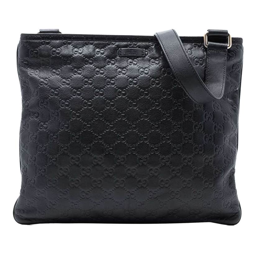 Gucci Guccissima Crossbody Black Leather Good condition - Front View