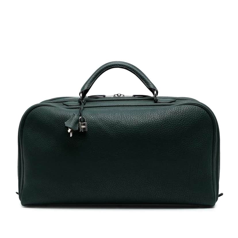 Hermès Epsom Sac En Vie 50 Green Leather Good condition - Front View
