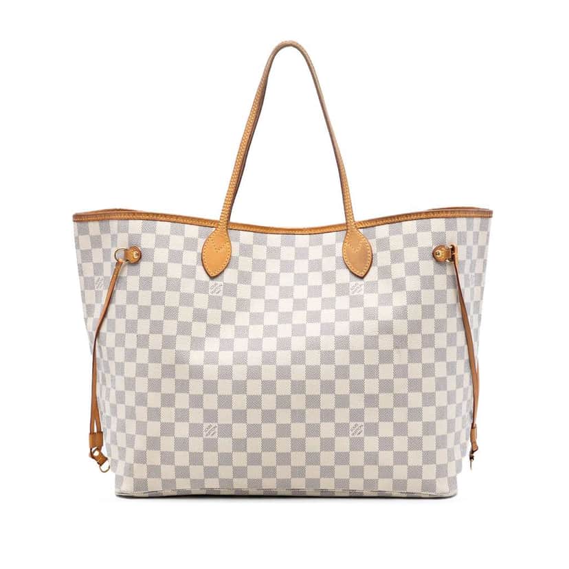 Louis Vuitton Damier Azur Neverfull GM White Good condition - Front View
