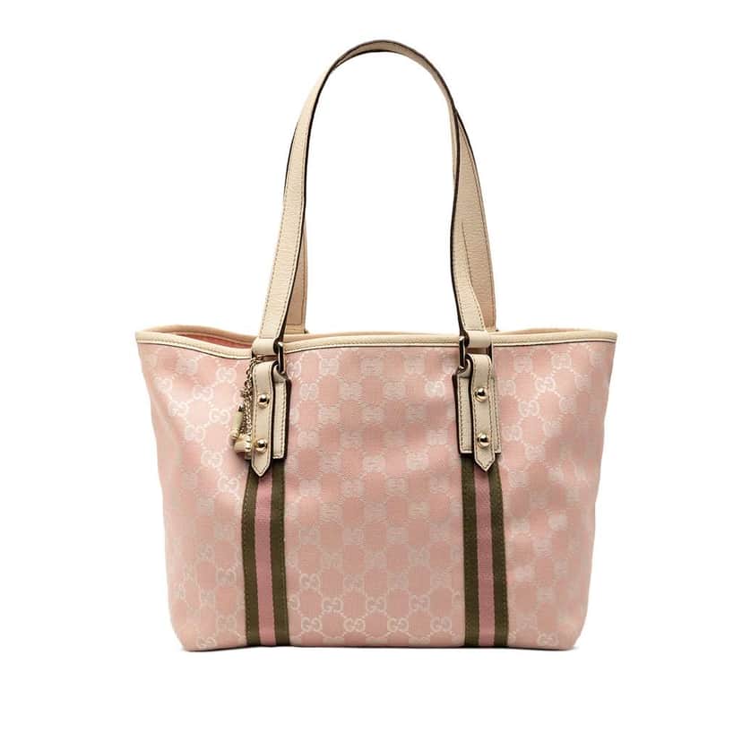 Gucci GG Canvas Jolicoeur Tote Pink Canvas Good condition - Front View