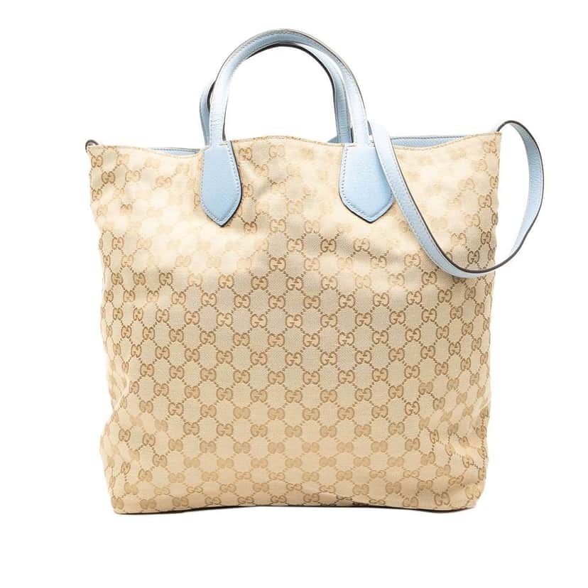 Gucci GG Canvas Reversible Tote Brown Canvas Very good condition - Front View