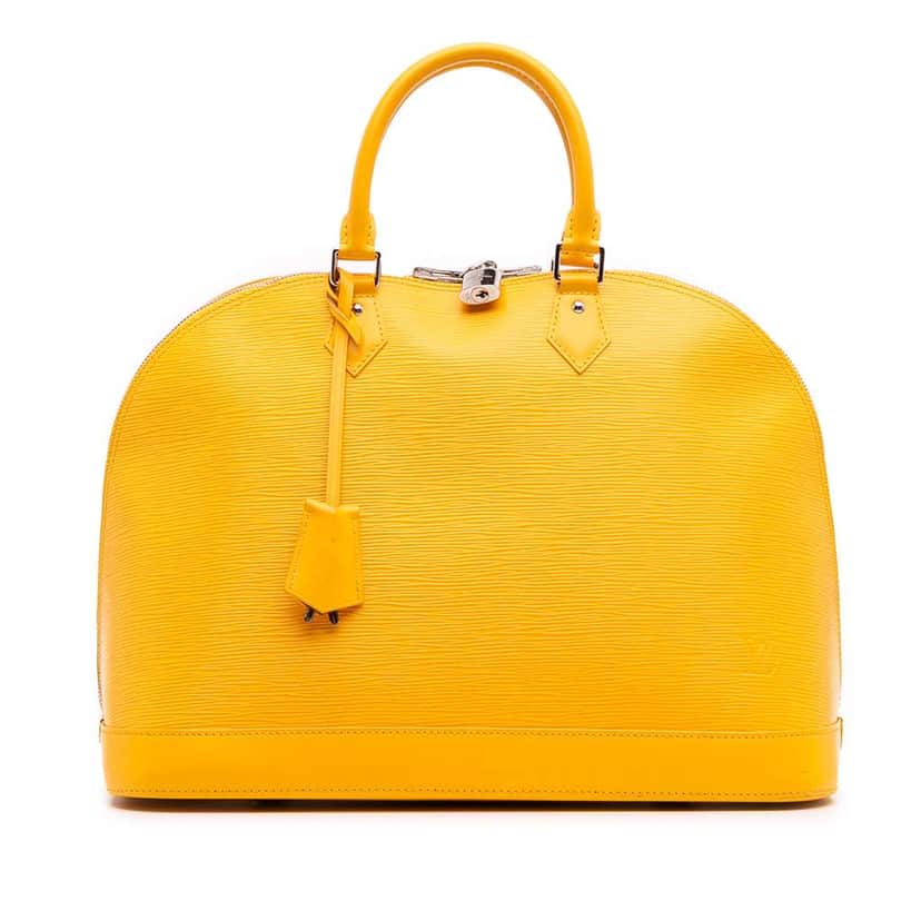 Louis Vuitton Epi Alma GM Yellow Leather Good condition - Front View