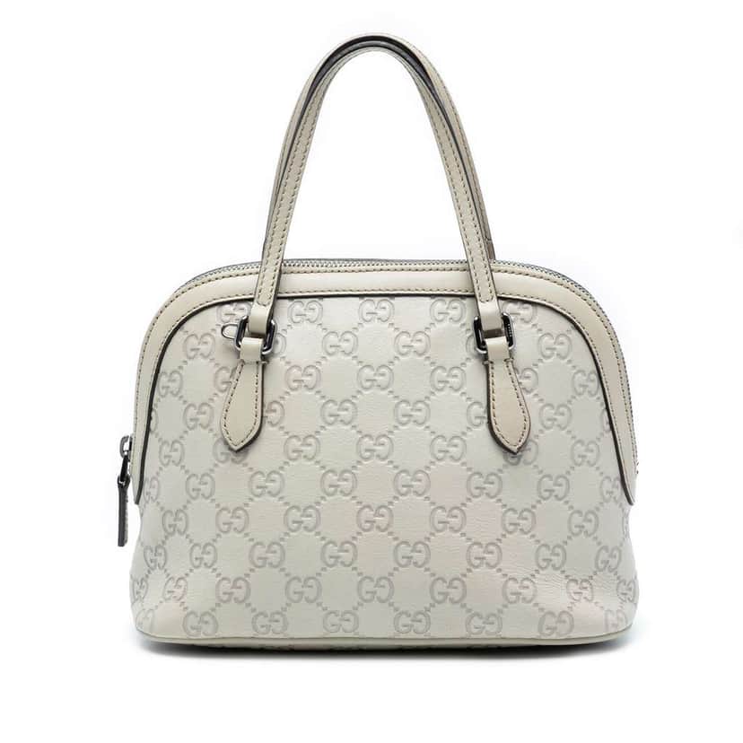 Gucci Mini Guccissima Dome Satchel White Leather Good condition - Front View