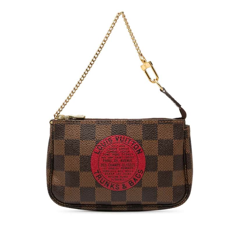 Louis Vuitton Damier Ebene Trunks and Bags Mini Pochette Accessoires Brown Very good condition - Front View