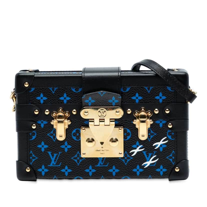 Louis Vuitton Monogram Petite Malle Black Good condition - Front View