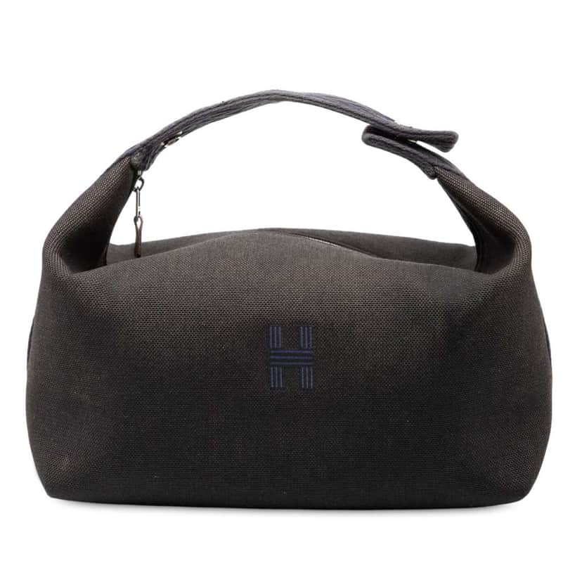 Hermès Large Canvas H Plume Bride A Brac Case Black Canvas Good condition - Front View