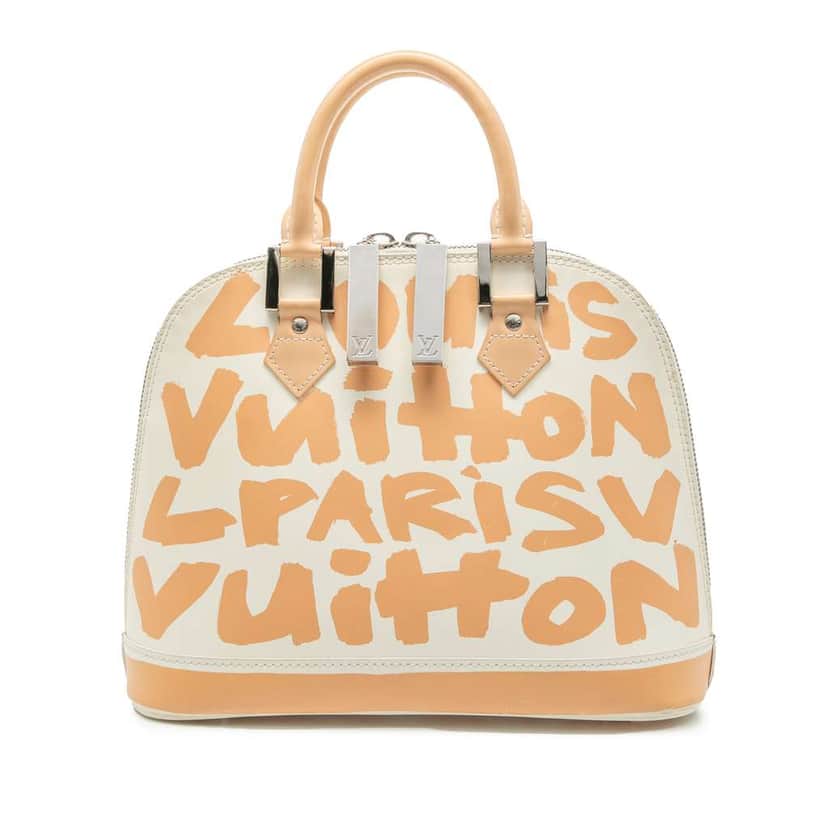 Louis Vuitton Stephen Sprouse Graffiti Alma MM White Leather Good condition - Front View