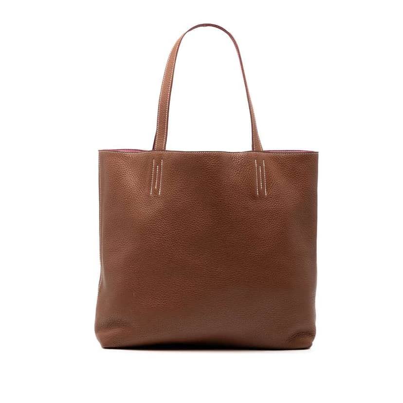 Hermès Clemence Double Sens 36 Brown Leather Good condition - Front View