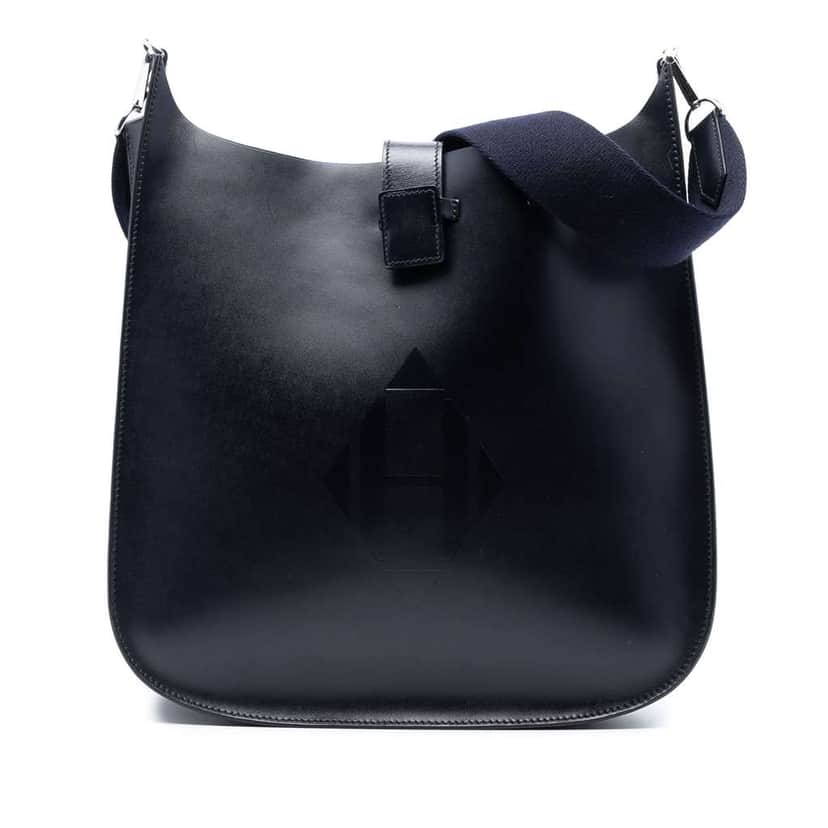 Hermès Vache Hunter Evelyne Diamond H Sellier 33 Blue Leather Good condition - Front View