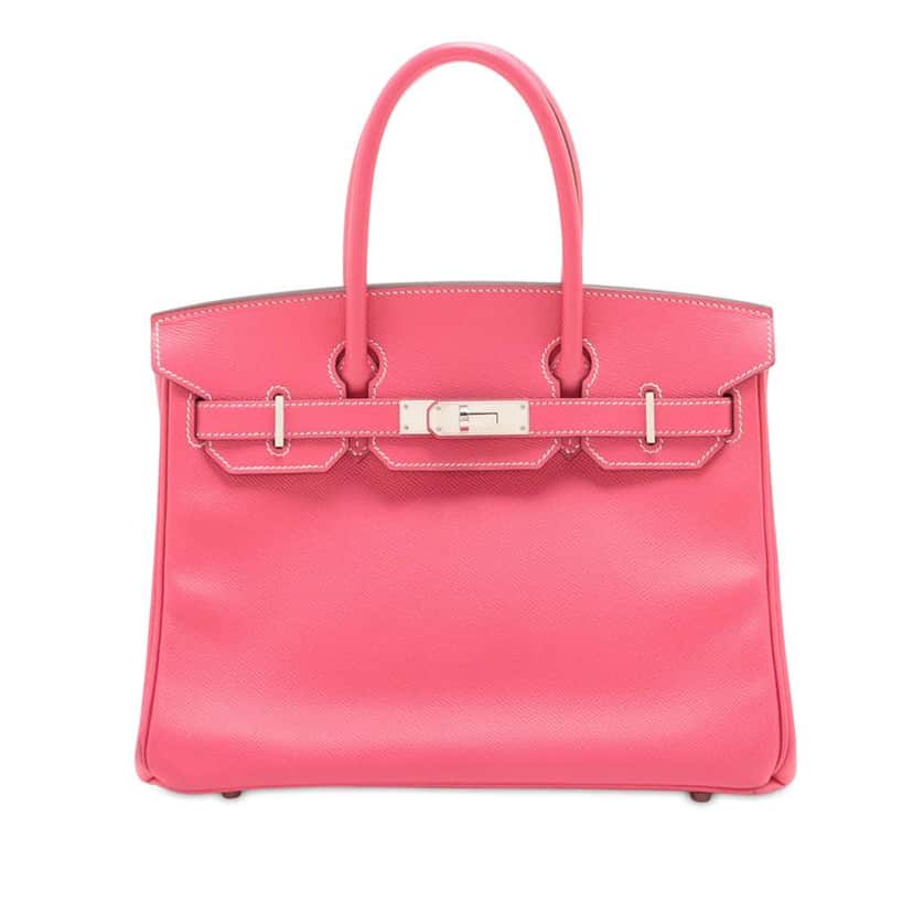 Hermès Epsom Birkin Retourne 30 Pink Leather Good condition - Front View