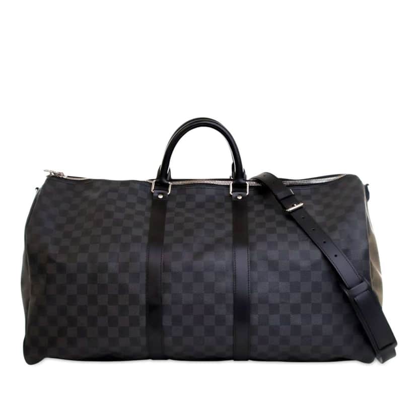 Louis Vuitton Damier Graphite Keepall Bandouliere 55 Grey Good condition - Front View