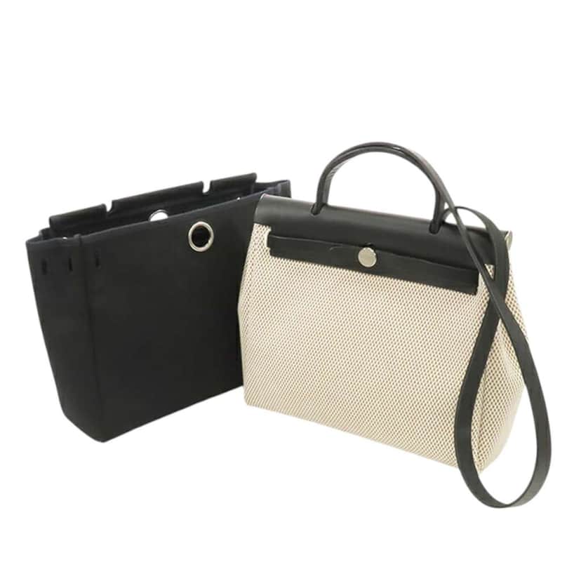 Hermès Toile Criss Viking Vache Hunter Herbag Zip 31 Brown Canvas Good condition - Front View